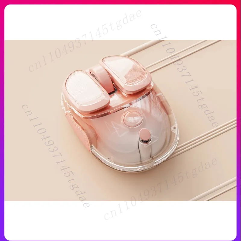 pour-eweadn-souris-silencieuse-q9-rose-[sans-fil-24-ghz-bluetooth-50]-–-design-transparent-rechargeable-longue-autonomie