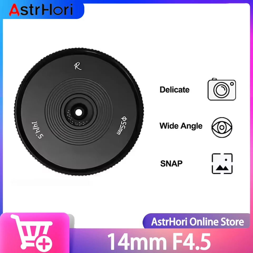 

Astrhori 14mm F4.5 APS-C Manual Focus Wide Angle Delicate Lens for People/Night Scene/Starry Sky/Indoor/Scenery/Still Life