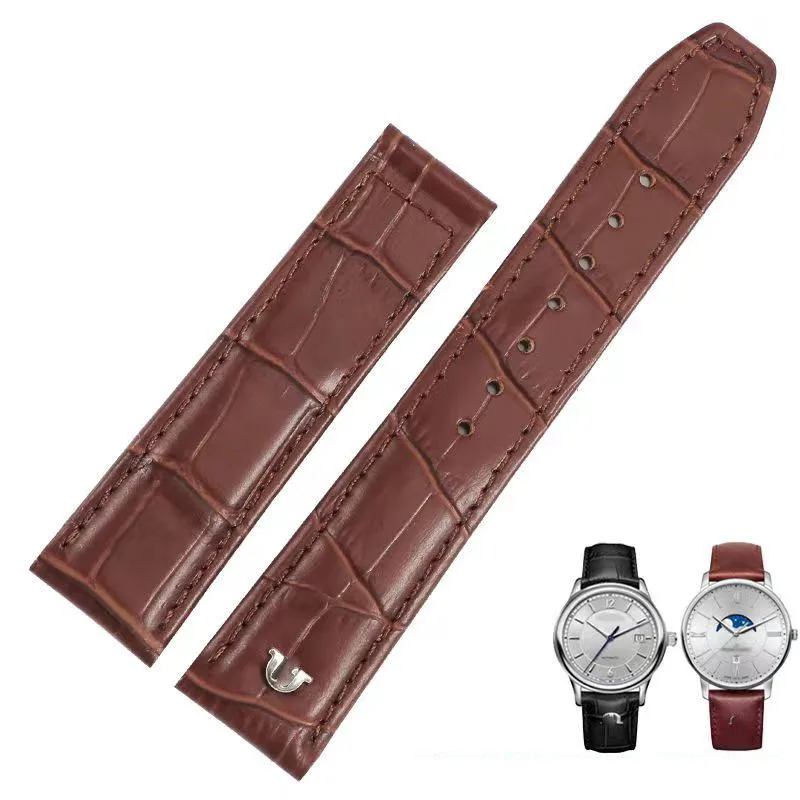 For MAURICE LACROIX Eliros watchband First layer calfskin wrist band  20mm 22mm Black brown cow genuine leather strap