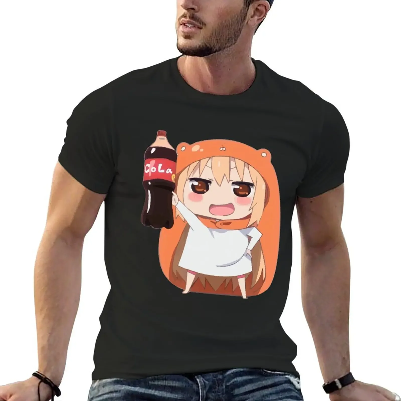 Umaru chan showing of her cola bottle T-Shirt graphic shirts anime figures plus sizes summer tops men graphic t shirts