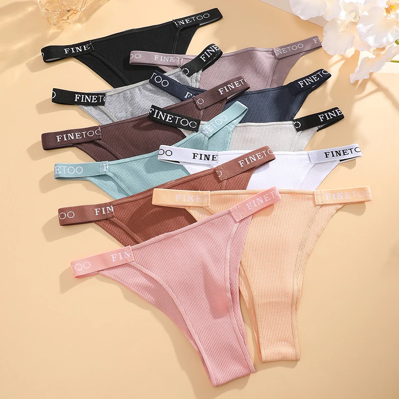 3Pcs Sexy Lingerie Women Cotton Panties Finetoo Letter Low Waist Female Briefs Underwear Comfortable Underpants Women Intimates