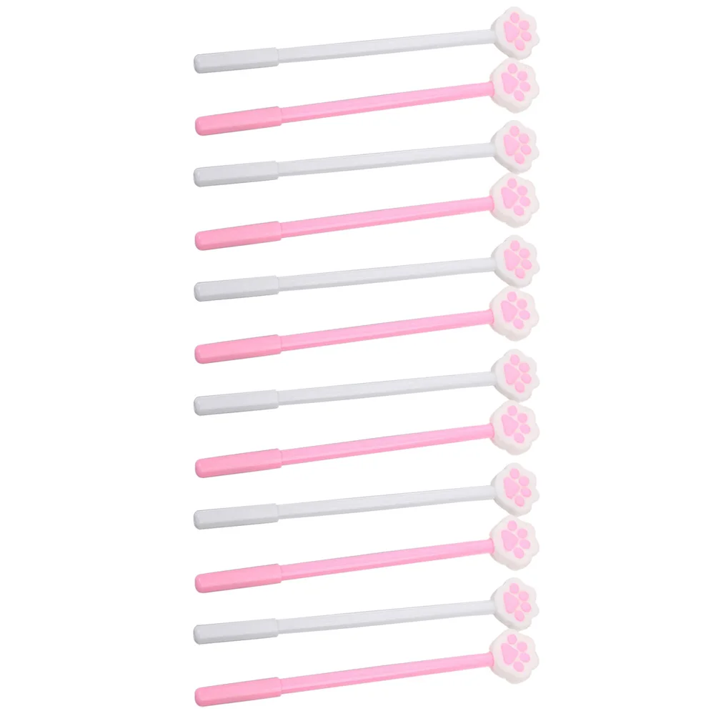 

12pcs Cat Gel Smooth Writing For Student Students Cute Sign Pens Pens School Office Home Use