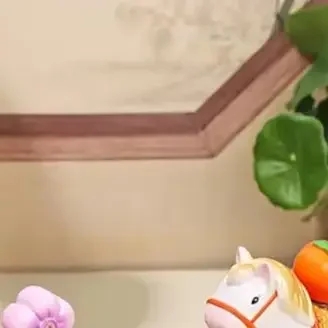 Kawaii Zodiac Horse Ornaments Rotatable Year of The Horse Resin Cartoon Horse Statue Horse Mascot DIY Craft