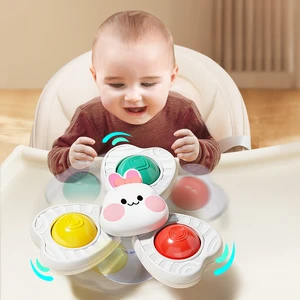 Juguetes giratorios de Sucker de bebé Bath Bath Montessori Educación Rotación de 3 años Juguetes de baño para niños para bebés para bebés para bebés 8 mejores muñecas de baño de ventas - №5