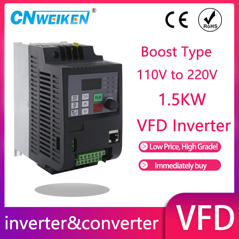 Imagem -05 - Conversor de Freqüência de Unidade ac 1phase 110v a 220v Entrada 220v para 3phase Saída 220v Vfd Drive Inverter