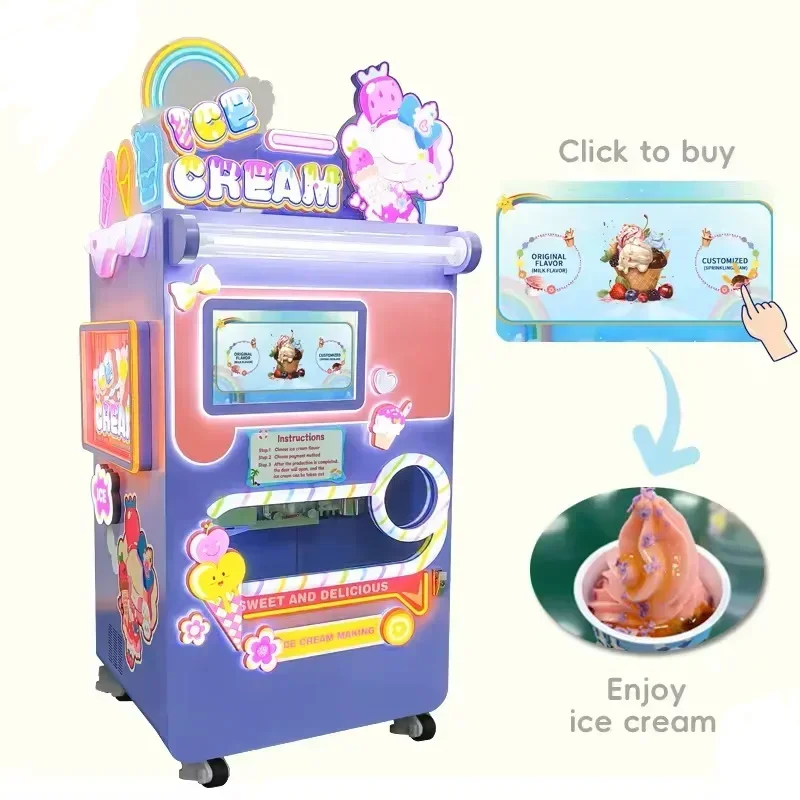 Ice Cream Makers Hot Selling Ice Cream Making Machine Frozen Yogurt Machine Automatic Vending Machine For Sale