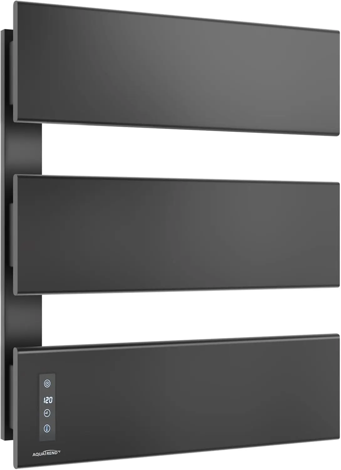Heated Towel Racks for Bathroom, 3 Bar Large Towel Warmer Rack, Black | Smart LED Control Time & Temp, 21.6