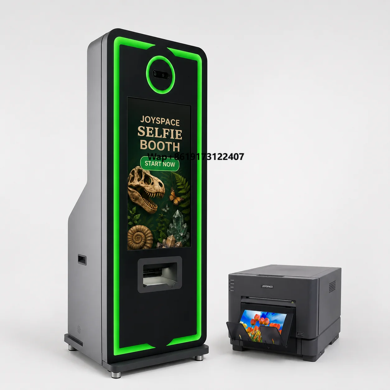 32 Inch Touch Screen Selfie Photo Booth with C617 Printer Self Service Instant Print Kiosk for Events