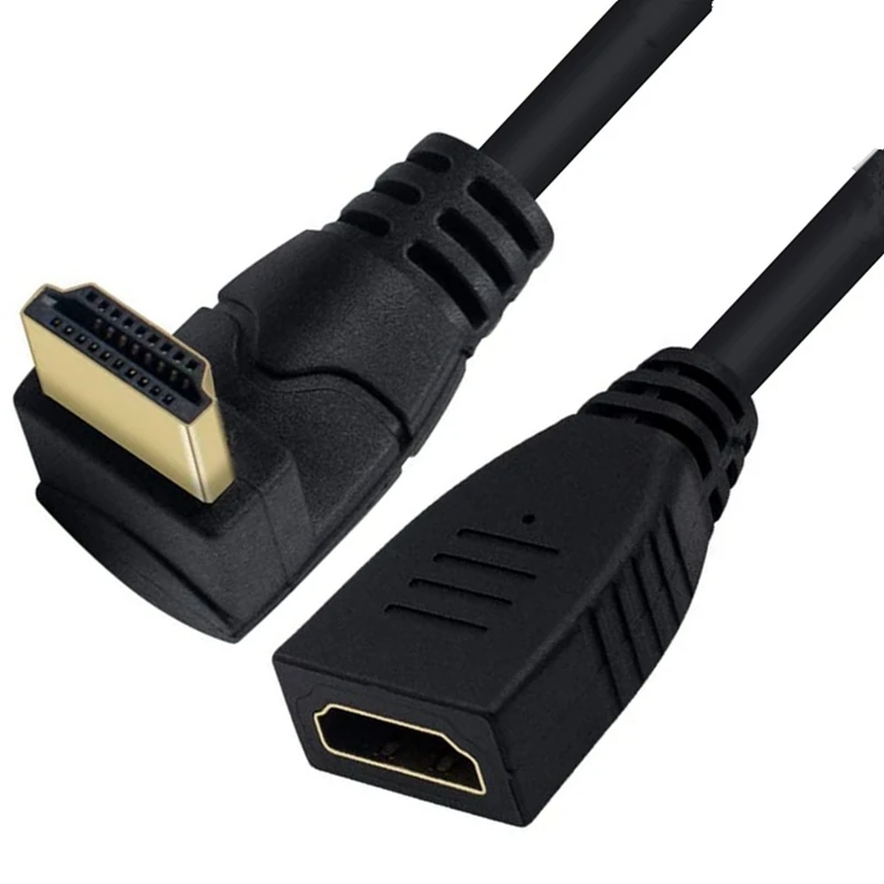 كابل فائق الدقة متوافق مع HDMI ، وصلة أنثى ذكر ، كوع يسار يمين ، إصدار ، 4K ، 2K ، 60Hz ، m ،