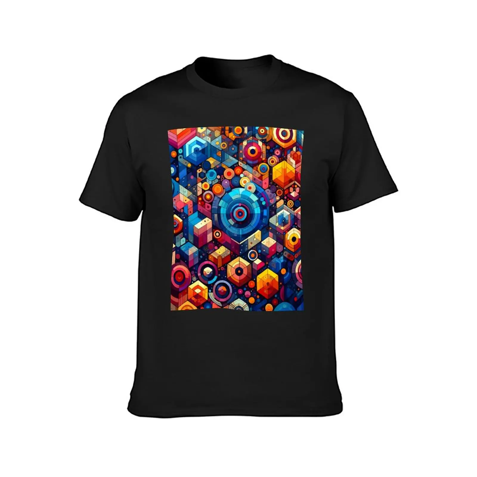 Abstract Geometric Pattern Art - Vibrant Low Poly & Isometric Design T-Shirt sublime mens vintage t shirts