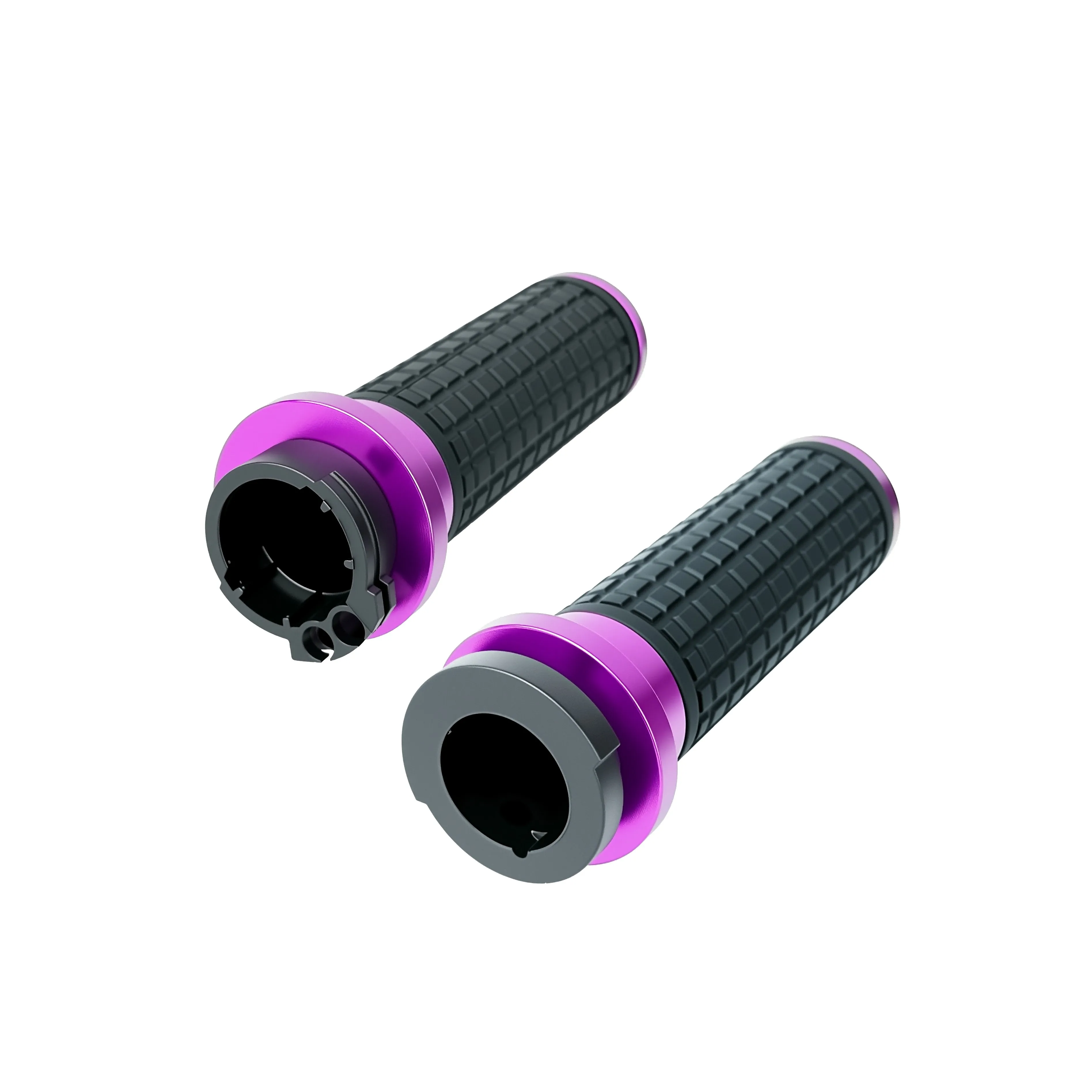 Club Style Performance Bagger MX Style Silicone Rubber Grips with CNC Alloy/Throttle By Cable for Harley Dyna Low Rider Softail