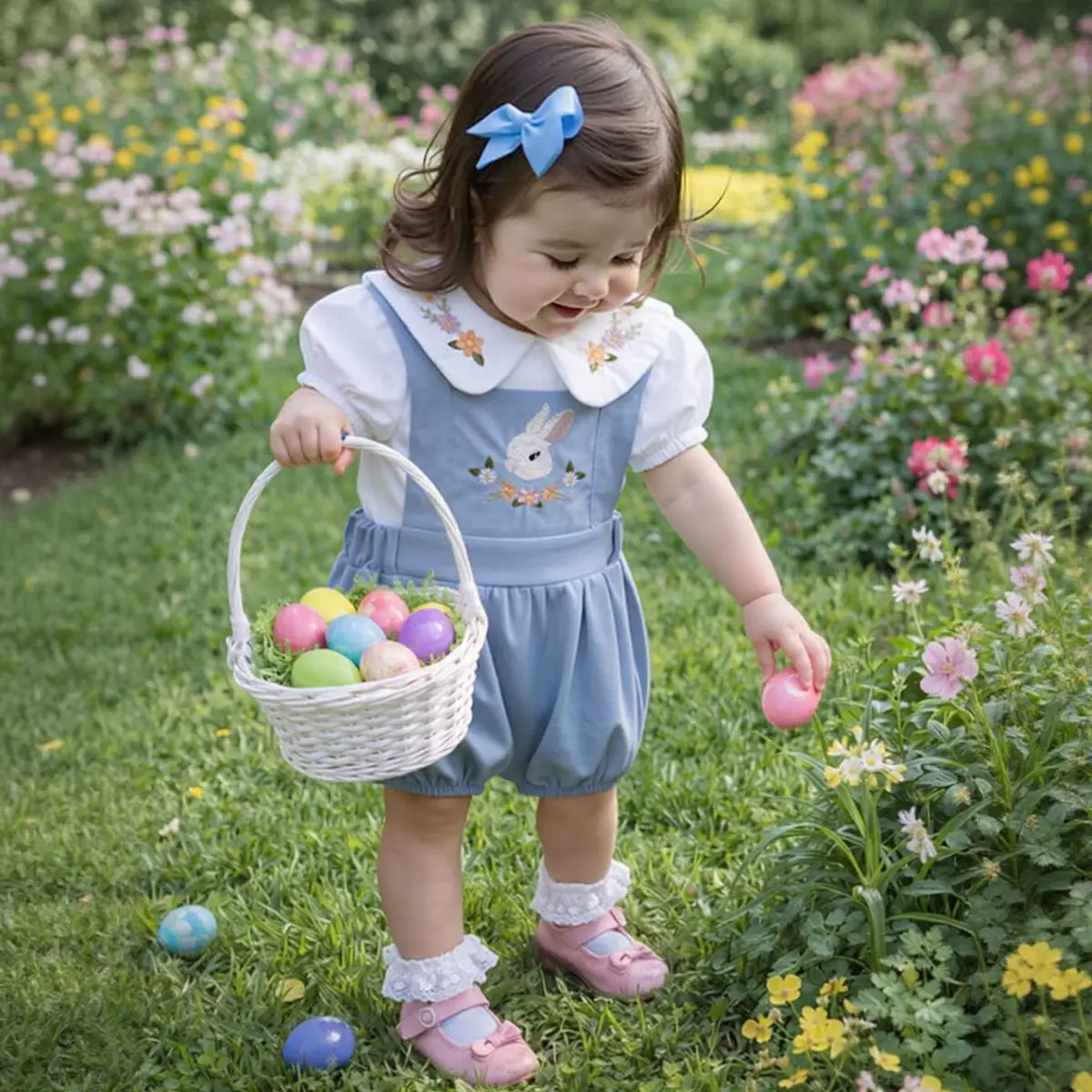 

Summer 0-18Months Old Baby Clothes, Summer Breathable Clothing, Cute Baby Girl Overalls, Rabbit Embroidery Romper