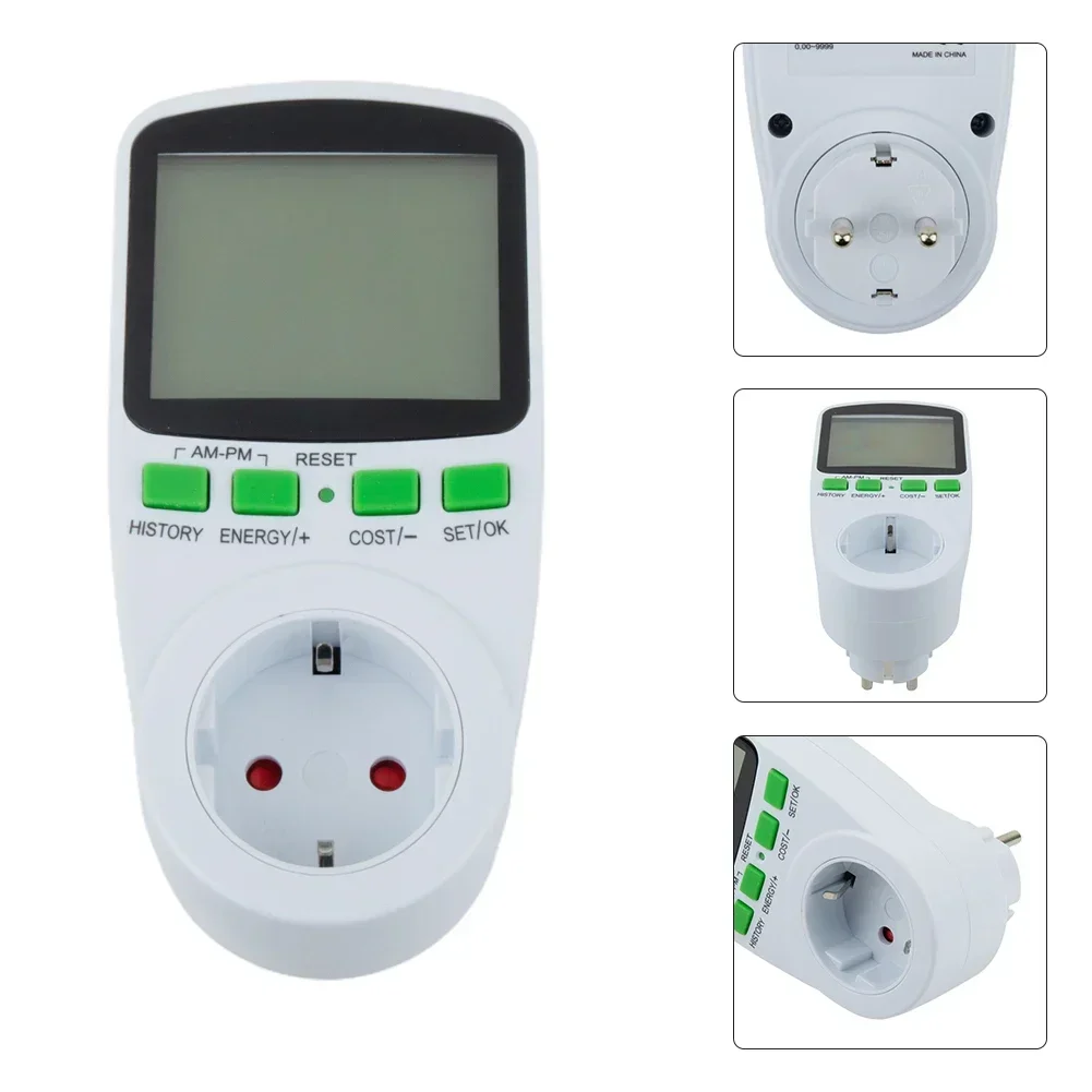 Electricity Current Meter For Measurement Mini PV Mini Solar 230V Digital LCD Wattmeter Power Metering Billing Socket