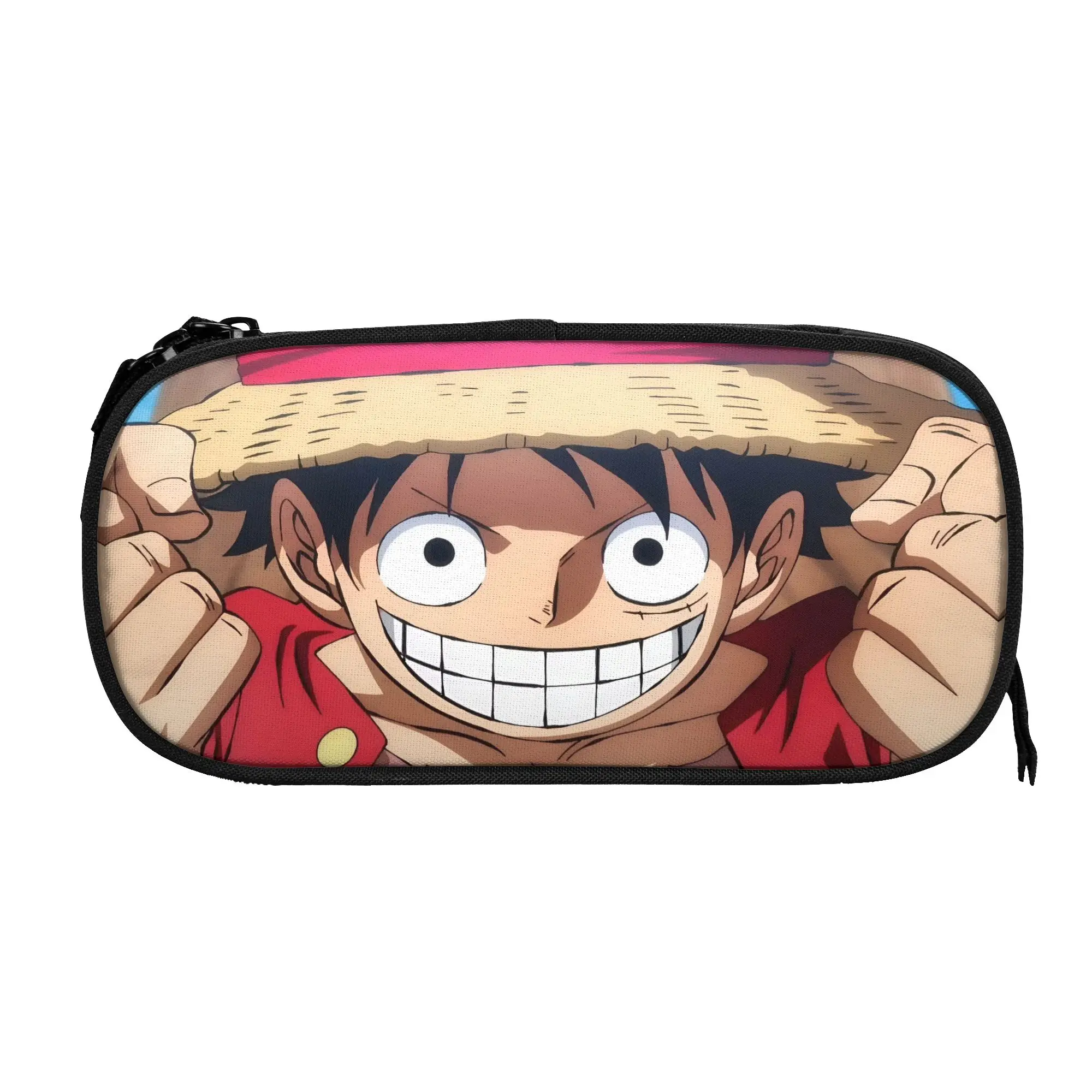 

Large Capacity Pencil Pouch o-one-piece-e onepiece luffys School Accessories Double Layer Pen Case Women Make Up Bag Gift