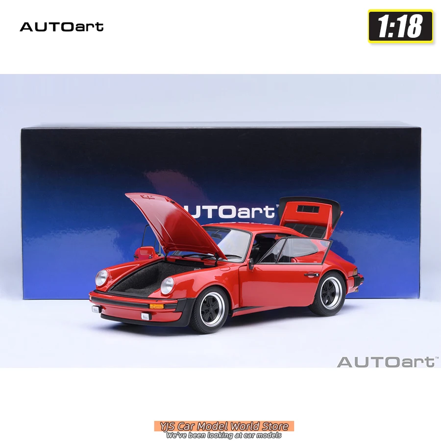AUTOART Car Model 1/18 Porsche 911 Turbo 3.0 (930) (Guards Red) Car Model Collection Static Ornament