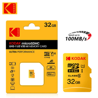 KODAK MicroSD Memory Card 256GB 128GB UP TO 100MB/s Class10 U3 32GB 64GB TF Card Memory Microsd for Samrtphone PC