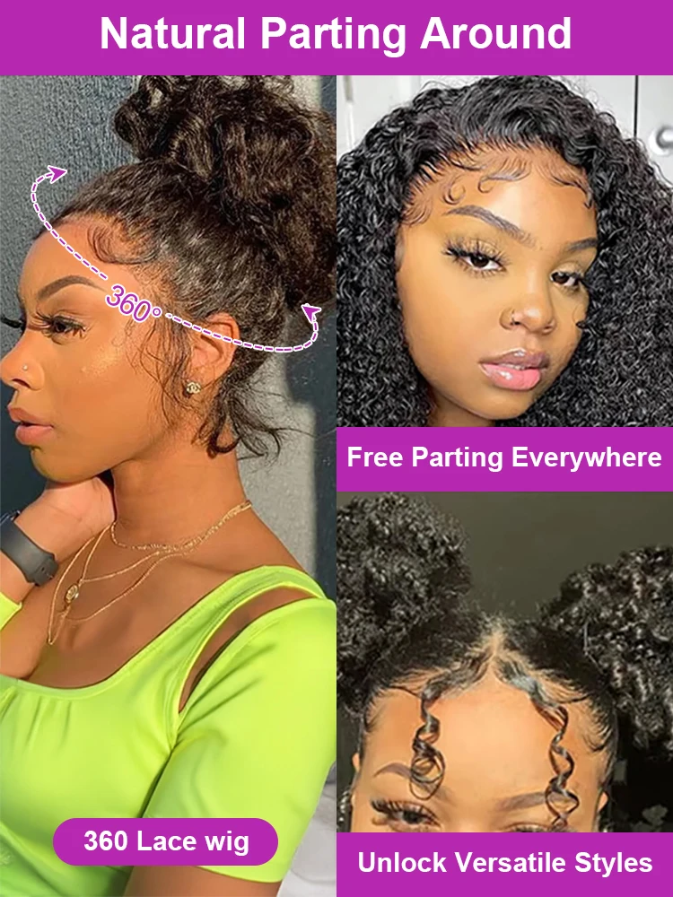 300% الكثافة 40 50 بوصة موجة عميقة 13x6 360 HD الدانتيل الجبهة خصلات الشعر المستعار الإنسان فضفاض المياه مجعد الدانتيل الباروكة الأمامية شعر الإنسان للنساء