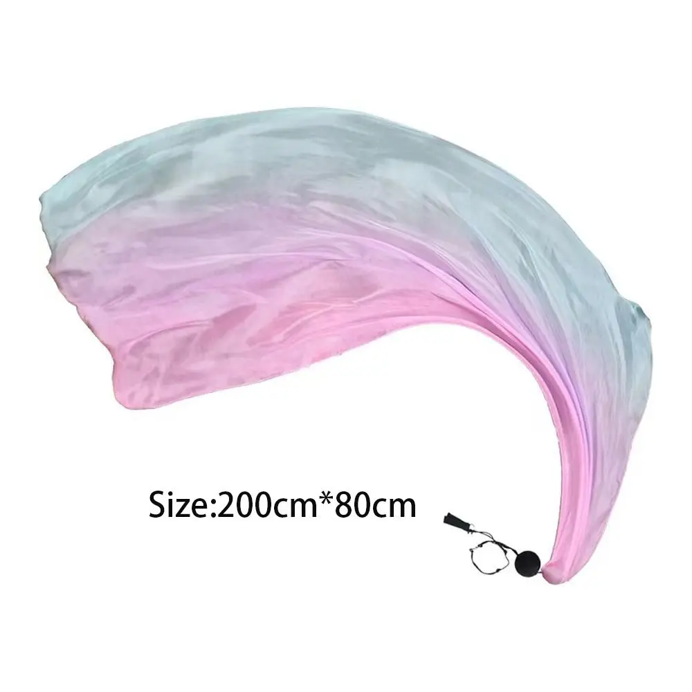 Regulowane kulki do tańca brzucha, tęczowy jedwabny welon, rekwizyty sceniczne do występów dla Tajlandii/Indii/Arabów, imitacja jedwabiu