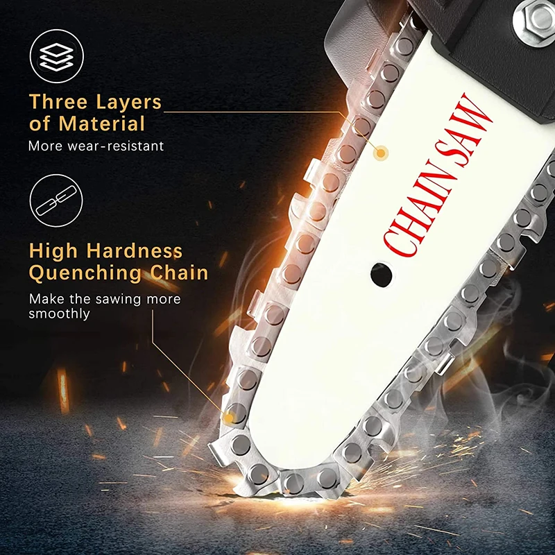 2pcs 4 6 8 10 12 Inch Mini Steel Chainsaw Chains Electric Chainsaws Accessory Chains Replacement Mini Electric Chainsaw Chains