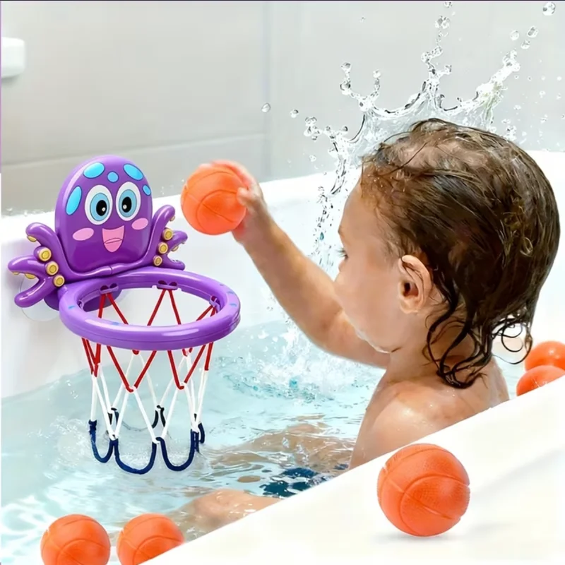 Neues Mini-Cartoon-Tier-Basketball-Set, Badespielzeug für Kinder, Babyspielzeug für die Dusche, Perfektes Geschenk für Kinder – Detail 4