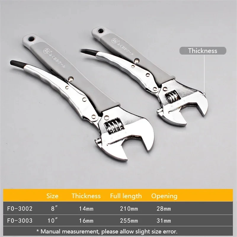 Industrieller, einstellbarer Schraubenschlüssel mit 30–33 mm Öffnung, universeller Schraubenschlüssel aus Kohlenstoffstahl, mechanisches Werkzeug für die Handreparatur in der Werkstatt. – Detail 6