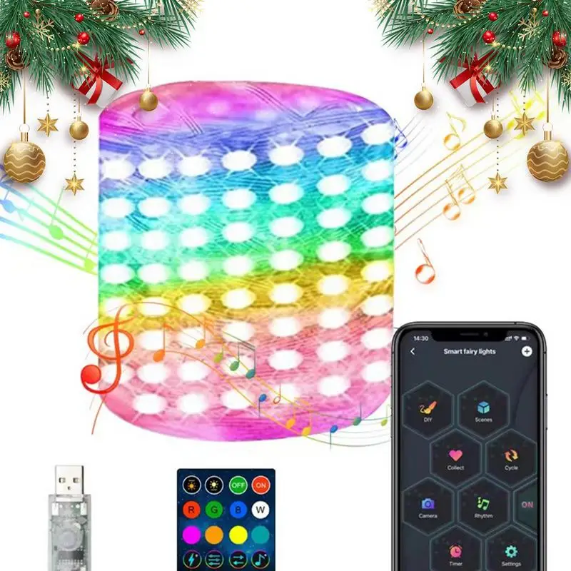 

Smart String Light LED App Controlled IP65 Waterproof Musical String Lights RGB Lights With Timer & Multiple Lighting Modes