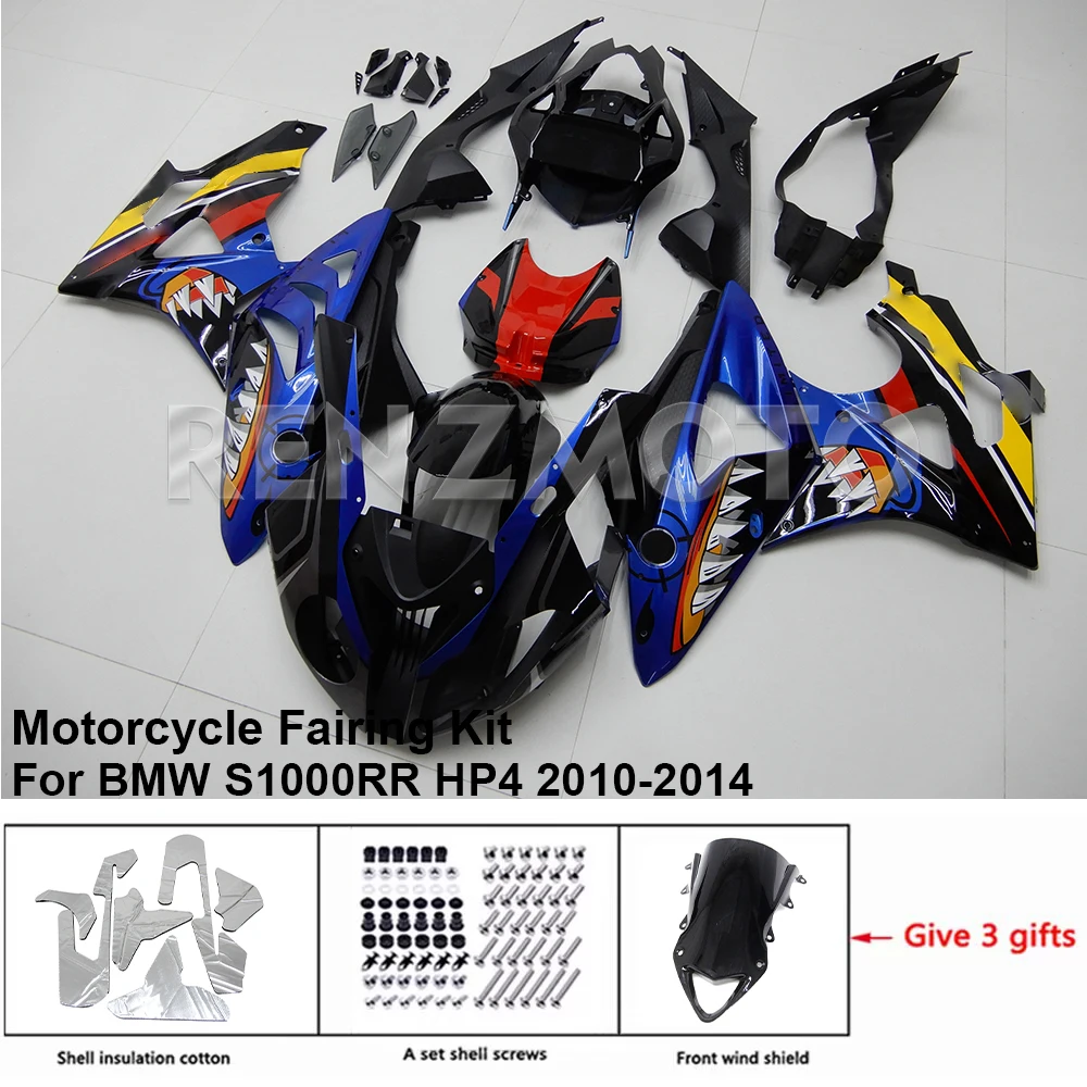 For BMW S1000RR HP4 2010-2014 Fairing B1012-1011b Motorcycle Set Body Kit Decoration Plastic Guard Plate Accessories Shell