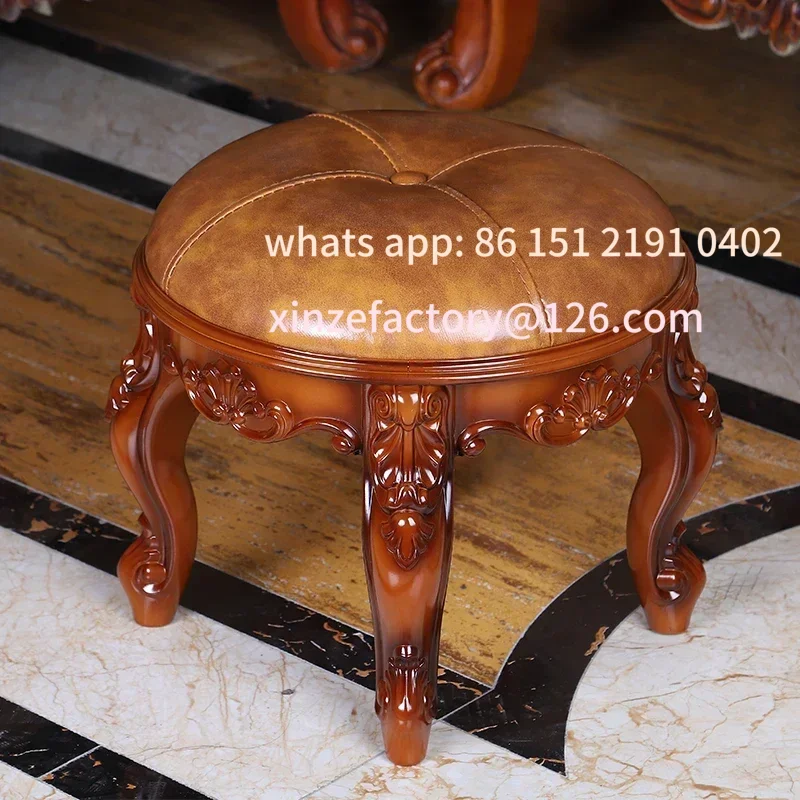 

Customizable mały stołek luksusowa skórzana poduszka kreatywne niskie siedzisko elegancki pokój Sofa krzesło sty