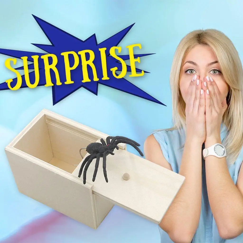 

Prank Spider Scare Box Props Play Trick Prank Box for April-Fools' Day Christmas