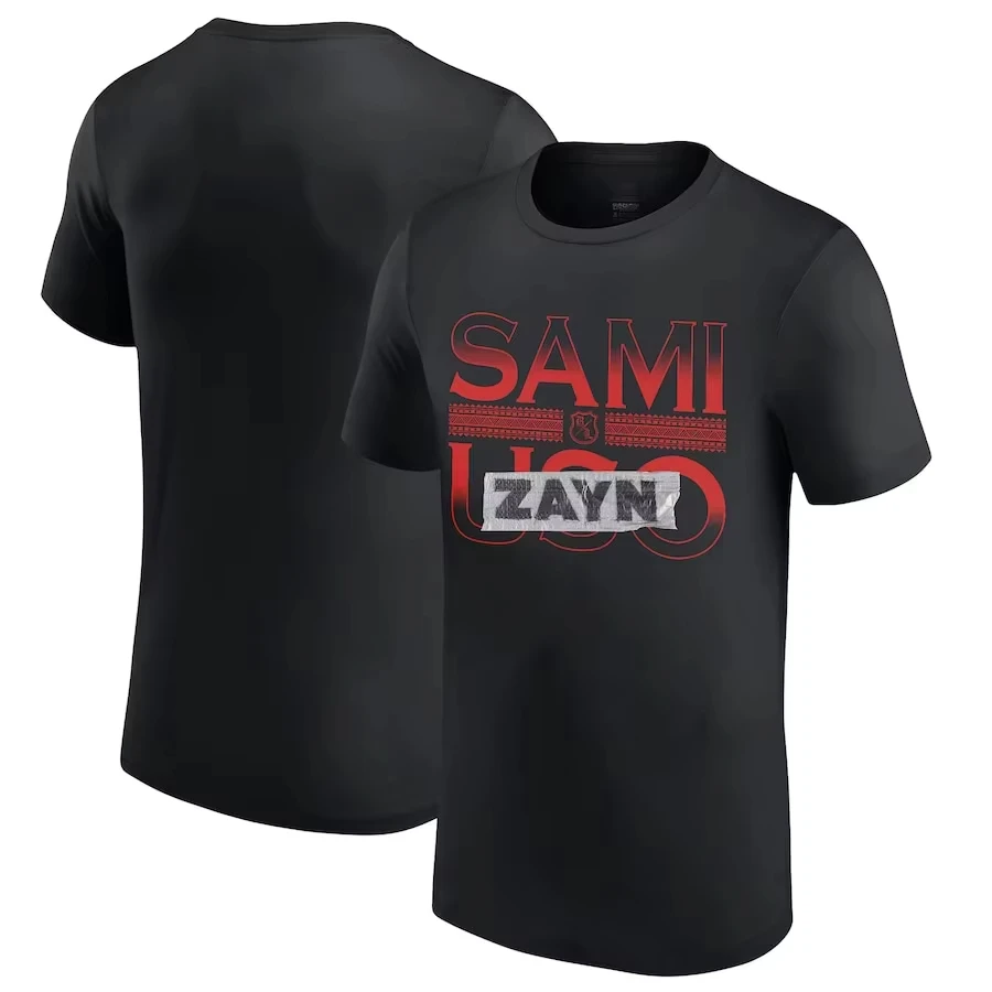 WWE Autographed Red Honorary Uce Children Clothes Men's Women Black Sami Zayn Duct Tape T-Shirt Tops Sport Tee Shirts Tops