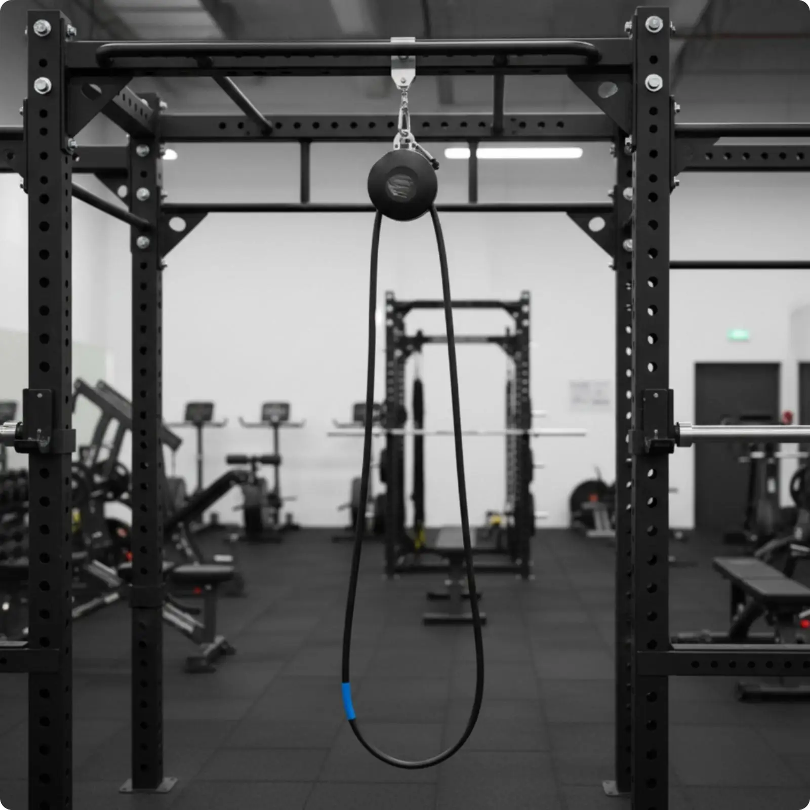 Adjustable Tension Climbing Rope Trainer for Home Gym with Compact Foldable Design and TPU Rope for Versatile Training
