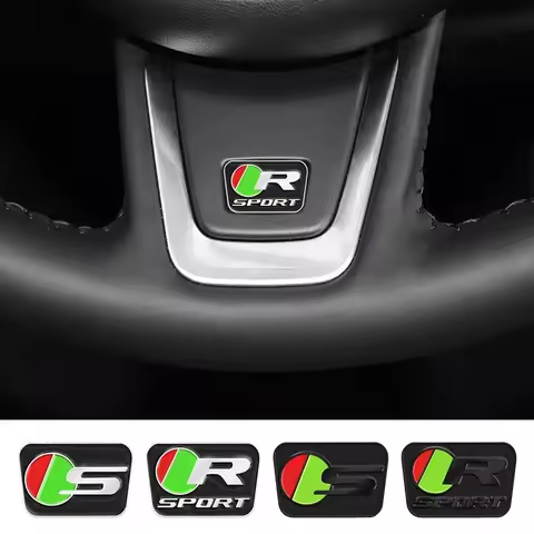 3D Metal S/R Sport Logo Steering Wheel Emblem Badge Trim Sticker For Jaguar XF XE XJ XEL XJL F-Type F-PACE Interior Accessories