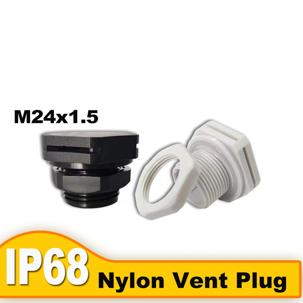 

10 PCS M24x1.5 Plastic Waterproof Air Vent Valve Nylon Led Lamp Vent Plug E-PTFE M24*1.5 Stop Plug