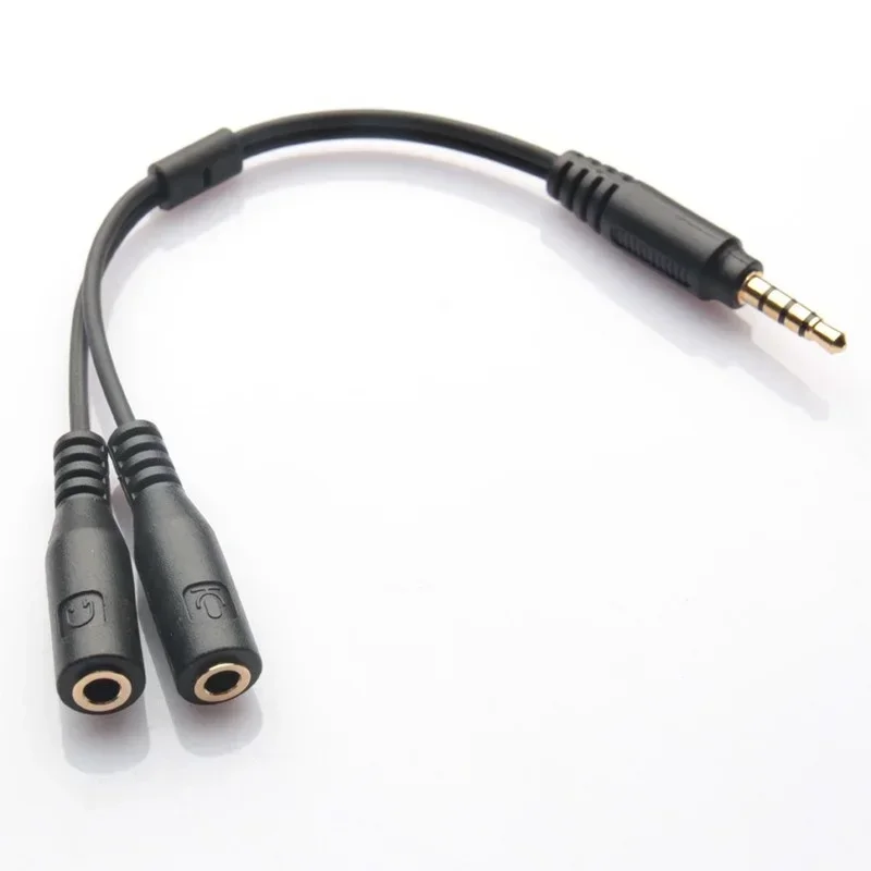 Y Splitter 3.5mm Stereo Audio 1 męski do 2 kabel żeński dla mikrofon słuchawkowy MP3 MP4 przejściówka Adapter jeden punkt dwa Jack 20cm