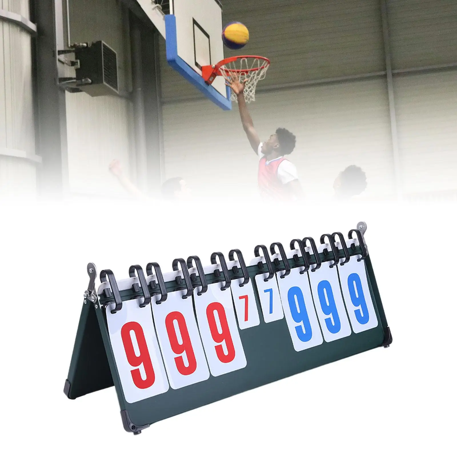 Flip Scoreboard Flip Score Keeper 8 digits Tabletop Score Flipper Flip Score Board for Badminton Table Tennis Track and Field