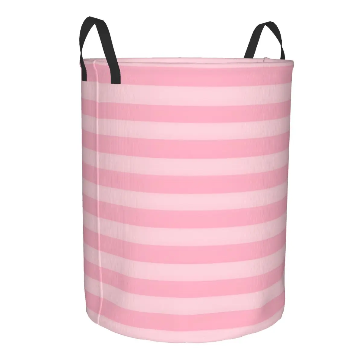 Household Fabric Dirty Cloth Basket Storage BucketCute Pink White Stripe Home Folding Toy Storage Basket Laundry Basket