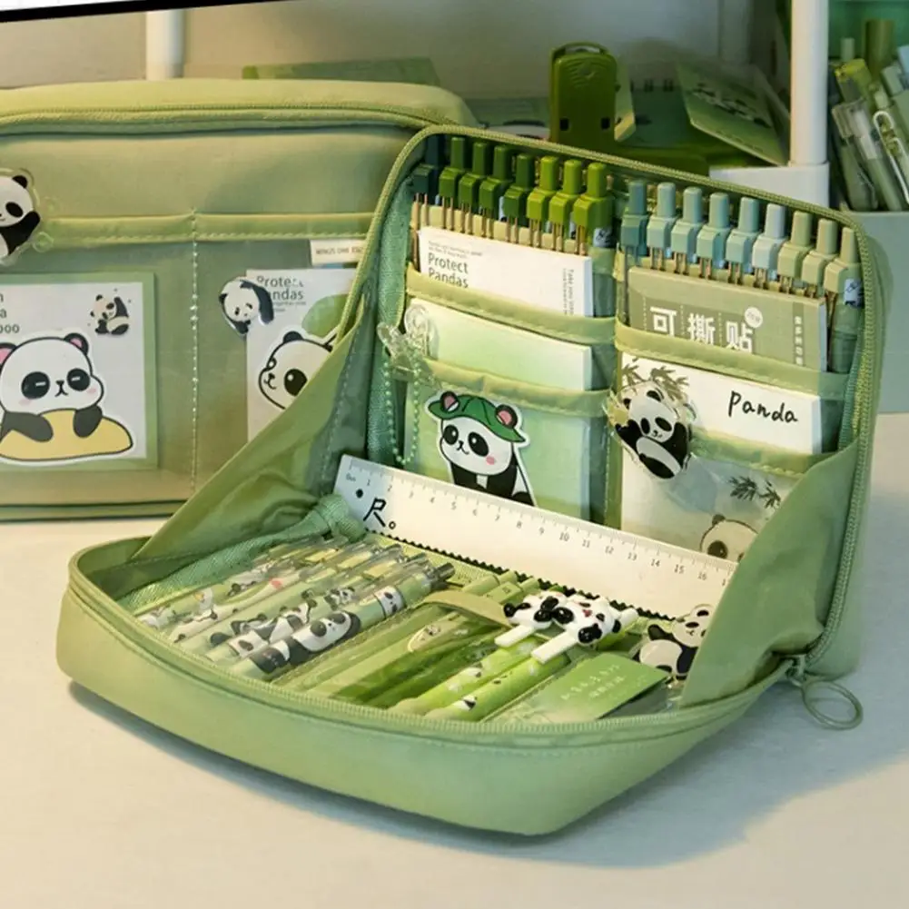 Двухслойный карандаш для офиса из искусственной холщовой ткани, многослойный карандаш с емкостью 100 ручек, водостойкий органайзер для офиса