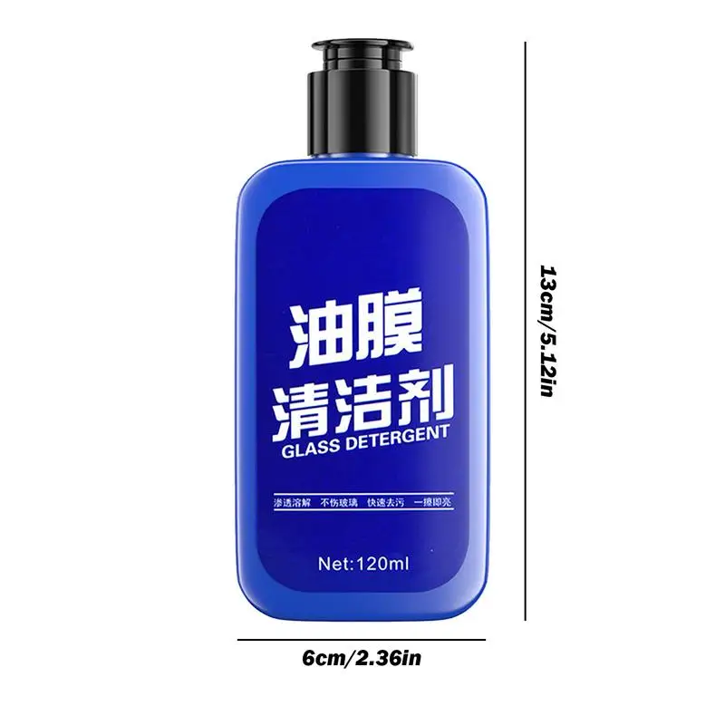 Car Glass Oil Film Remover 120ml Auto Glass Polish Oil Remover Long-term Car Glass Cleaner Liquid For Water Stains Efficient