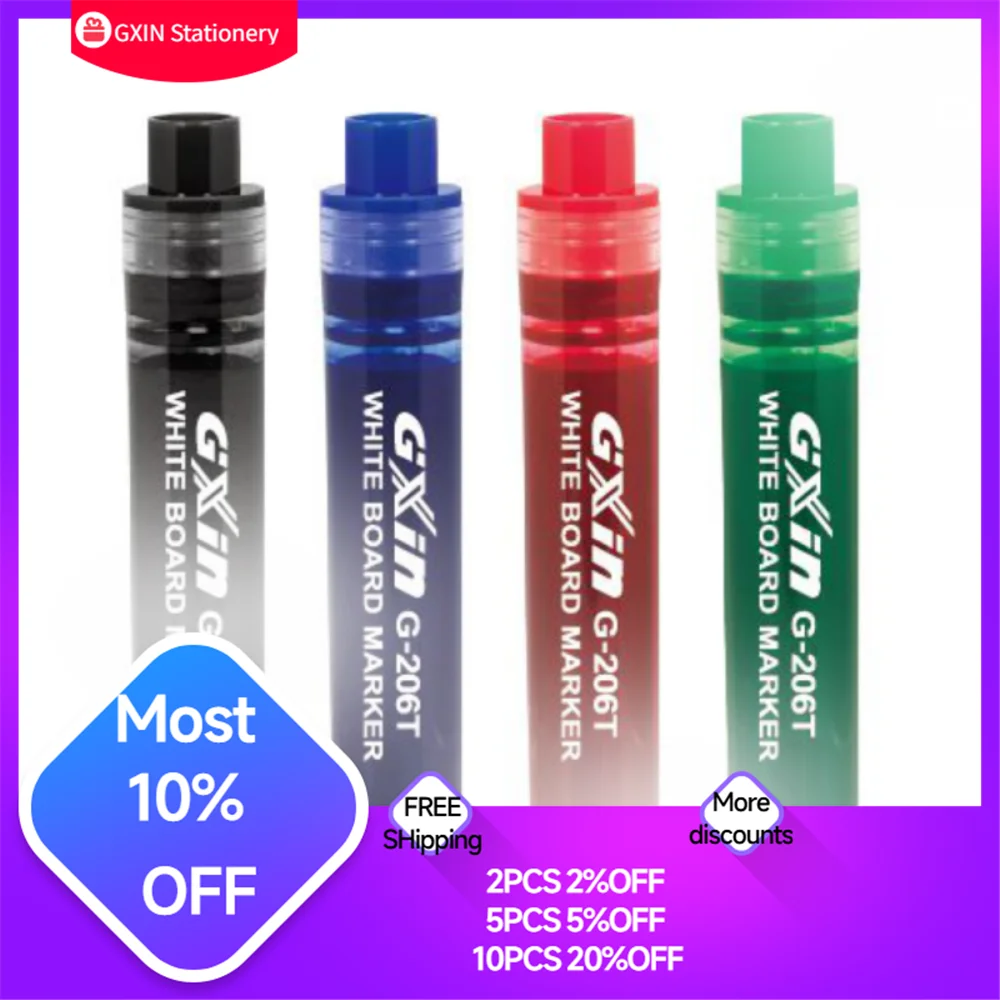 GXIN G206T 24Pcs Erasable Dry Erase Marker Refills Office Supplies School Use in Classroom Large Capacity Weatherproof Cartridge