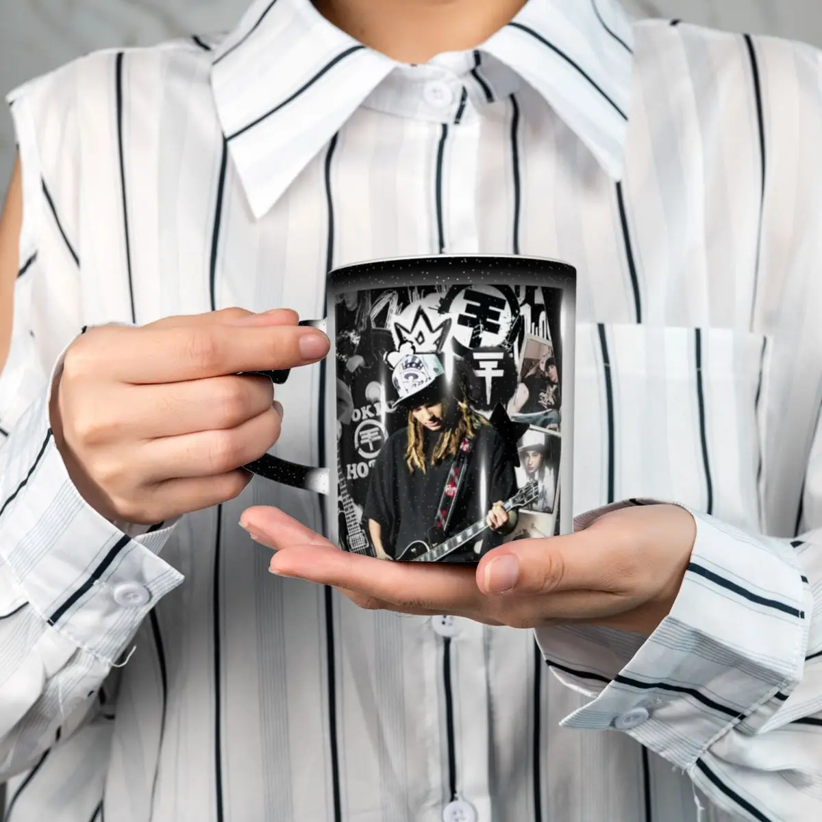 Tokio Hotel Tom Kaulitz-taza de banda musical, divertidas tazas de café de cerámica, tazas de té, taza de leche, regalos para amigos