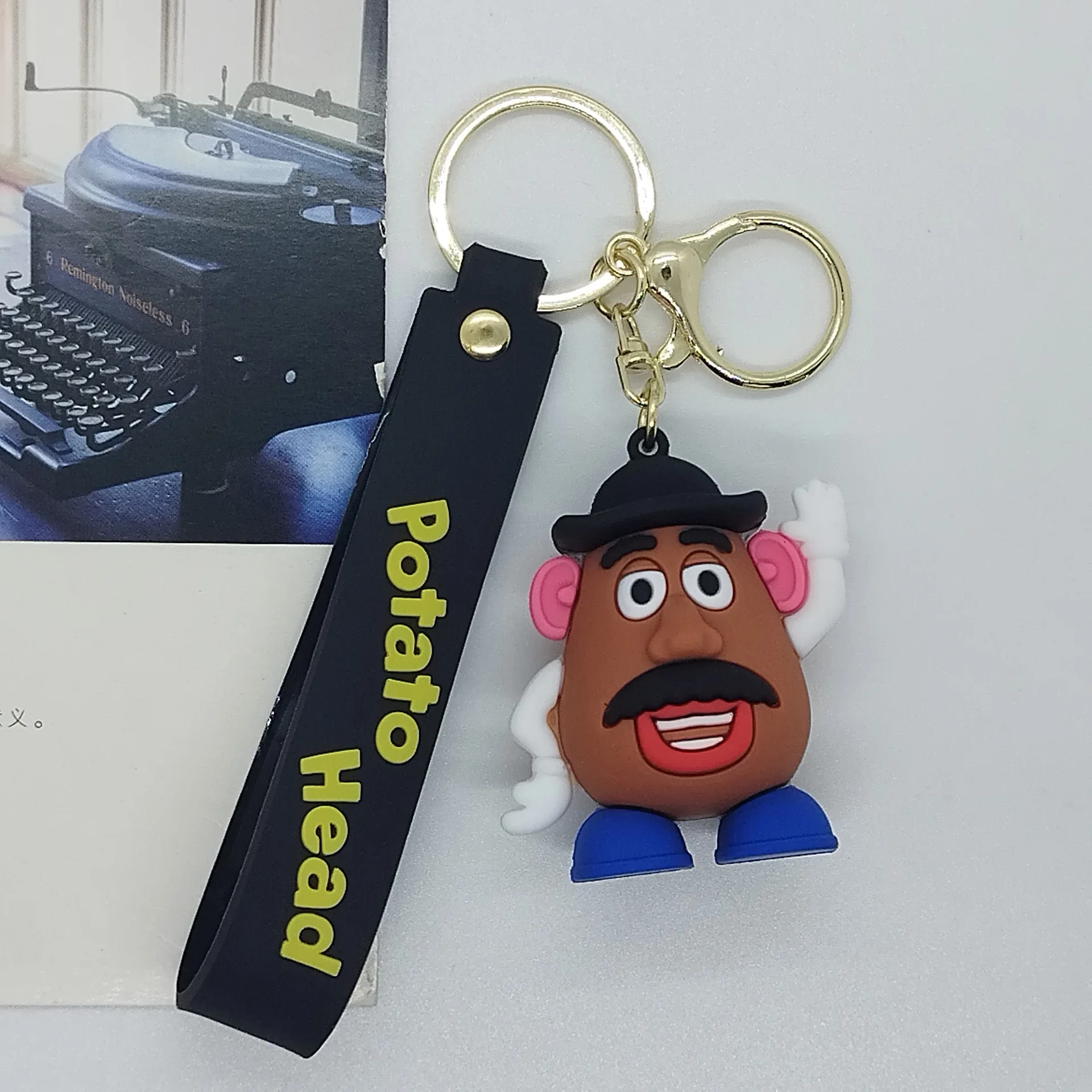 New Creative Accessories Cartoon Anime Mr.potato Head Keychain Bag Pendant Keyring Cartoon Doll Kids Birthday Gifts wholesale