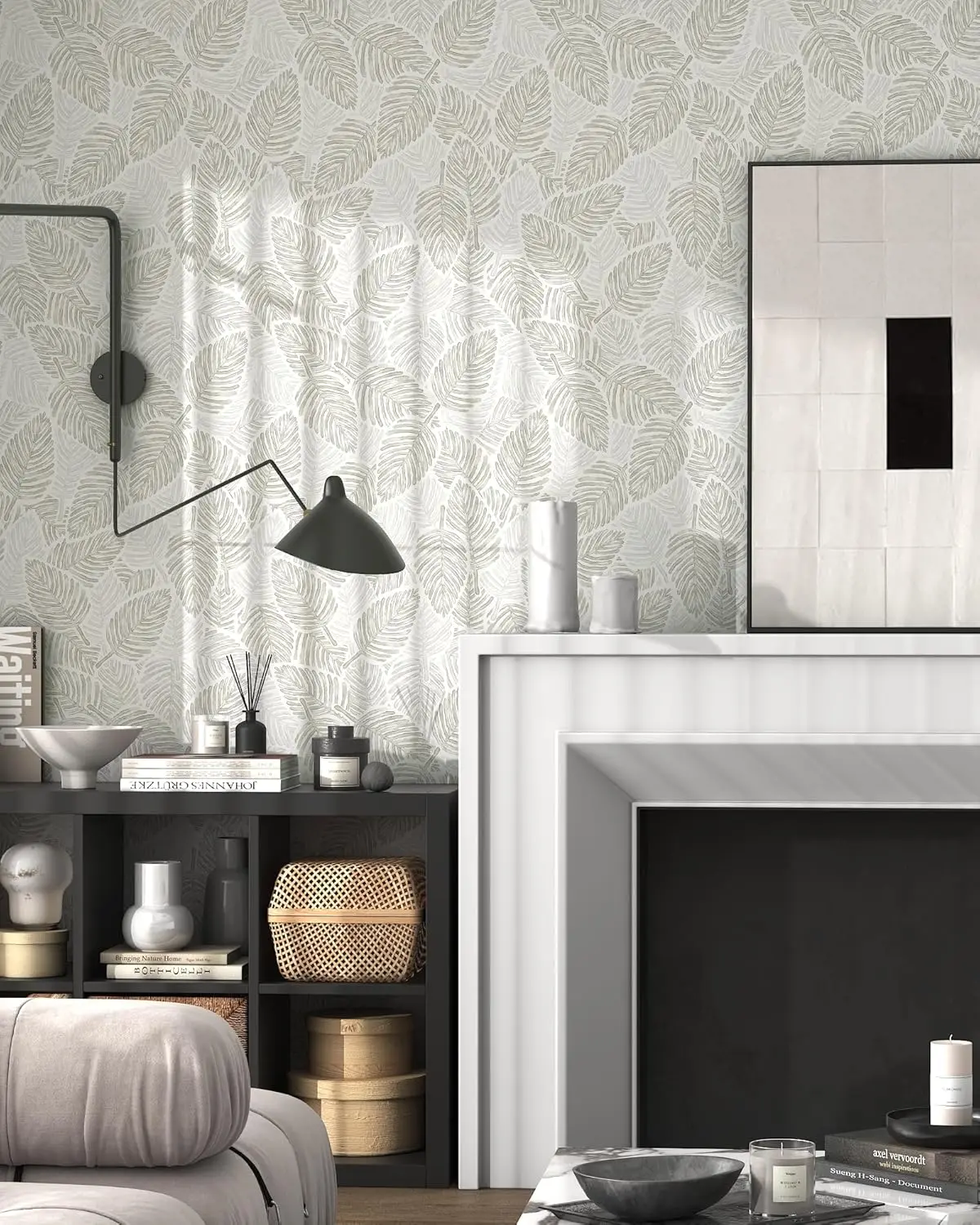 ورق جدران بوهو قابل للتقشير واللصق، ورق حائط مخطط حديث بألوان مائية بيج، ورق حائط ذاتي اللصق، ورق اتصال قابل للإزالة للخزائن #2