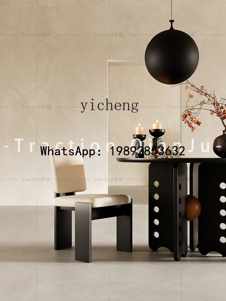 Solid Wood Dining Chair Hotel Restaurant Backrest White Ash Wood Chair