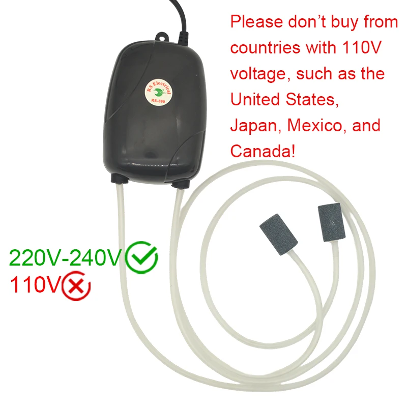 Aquarium Sauerstoff Luftpumpe Aquarium Kompressor Ultra Silent Oxygenator Blase Belüfter Tragbare Aquarium Zubehör 220V 3W/5W