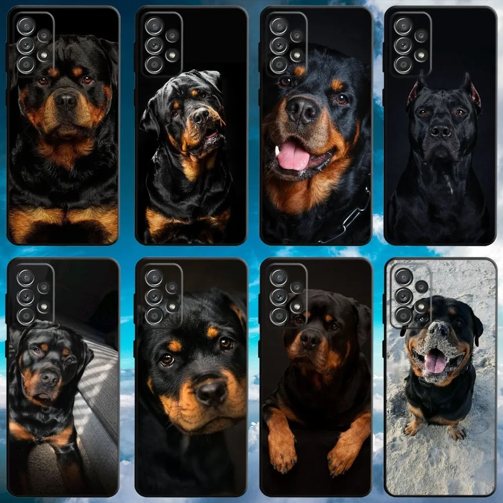 Rottweiler Dog Phone Case For Samsung S21,S22 Ultra,S20,S30 plus,S22 plus,S23,S30 ultra 5G Soft Black Cover