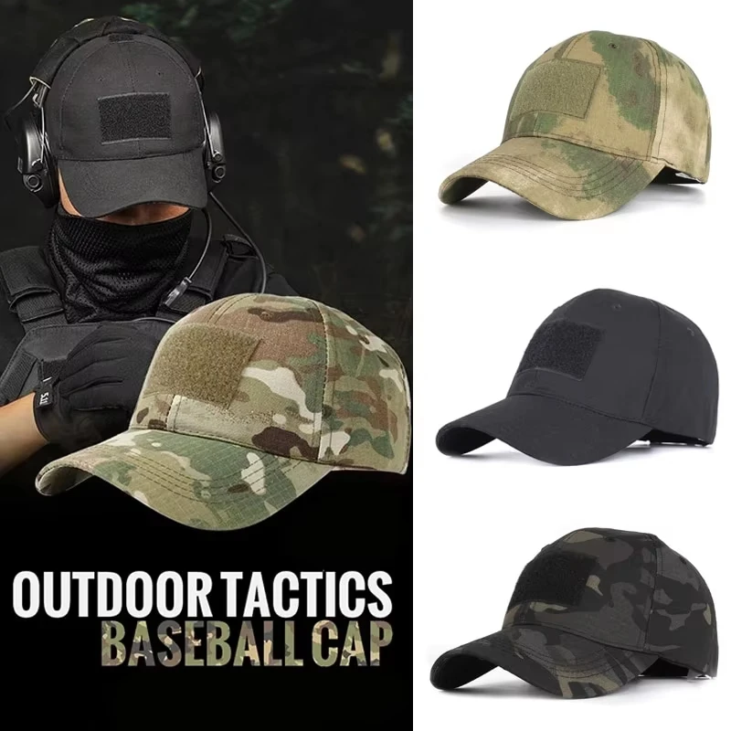 1pc Baseball Caps Camouflage Tactical Outdoor Soldier Combat Paintball Adjustable Hat Summer Snapback Sun Hats for Men Women