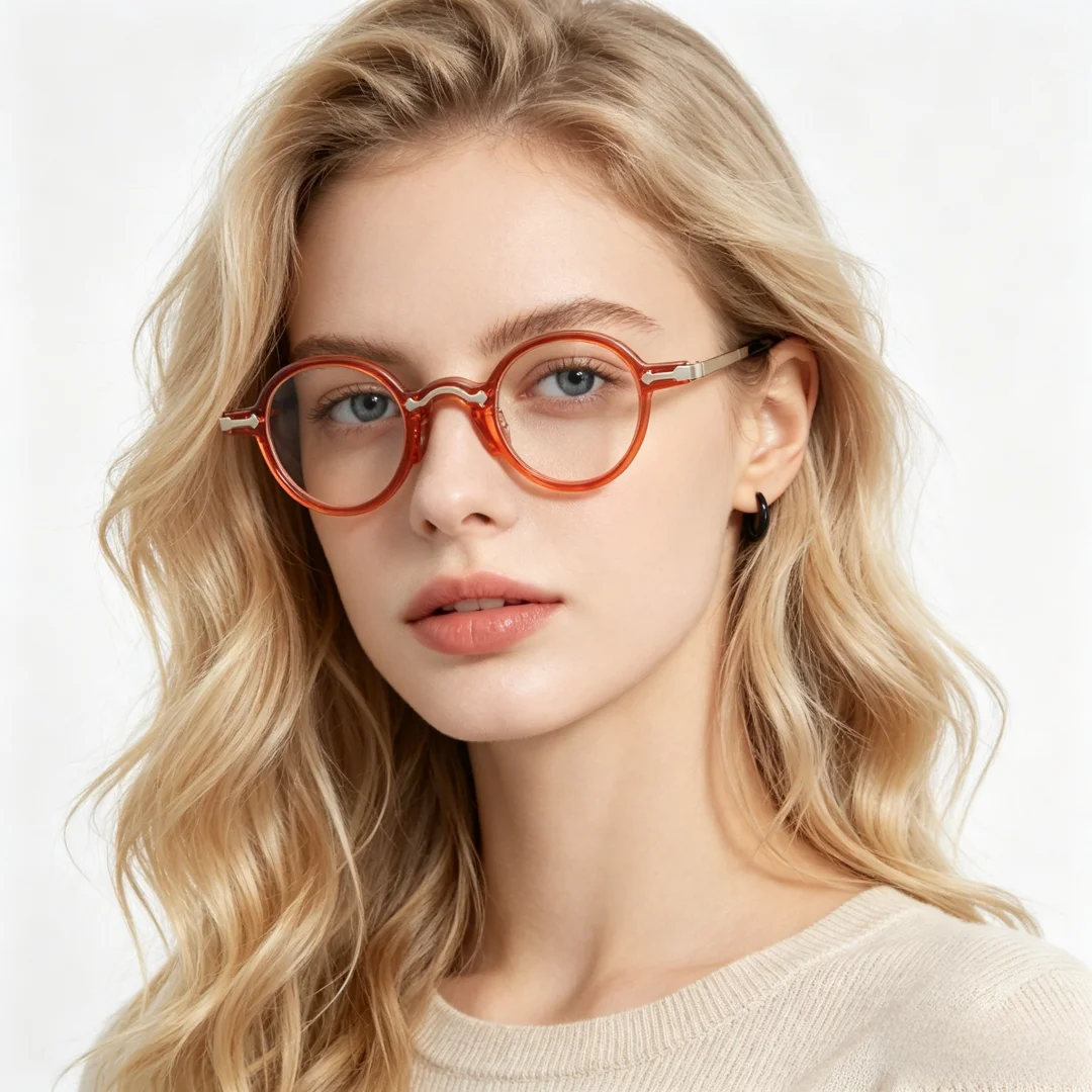 BETSION Retro Small Oval Acetate Eyeglasses Frames Men Women Fashion Vintage Spectacles Handmade Durable Eyewear #76818