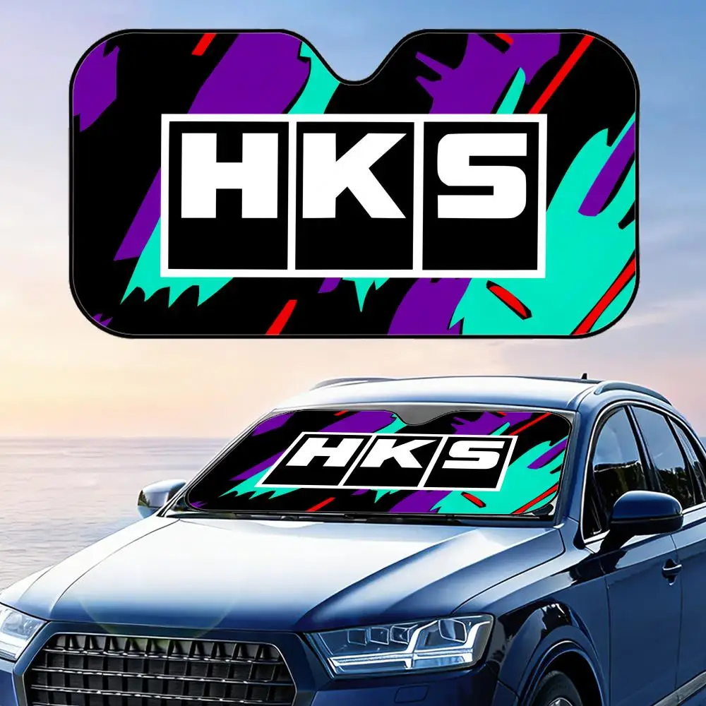 

Модный солнцезащитный козырек H-HKS из алюминиевой фольги, многоразовый, для автомобиля, защита от УФ-излучения, теплоизоляция, накидка на лобовое стекло