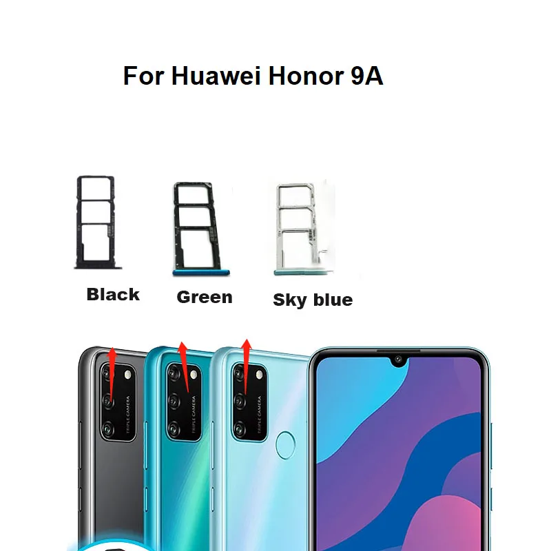 Nuovo per Huawei Honor 9S 9A 9C Y5P Sim Card vassoio Slot Holder presa adattatore connettore 2020 parti di riparazione di ricambio