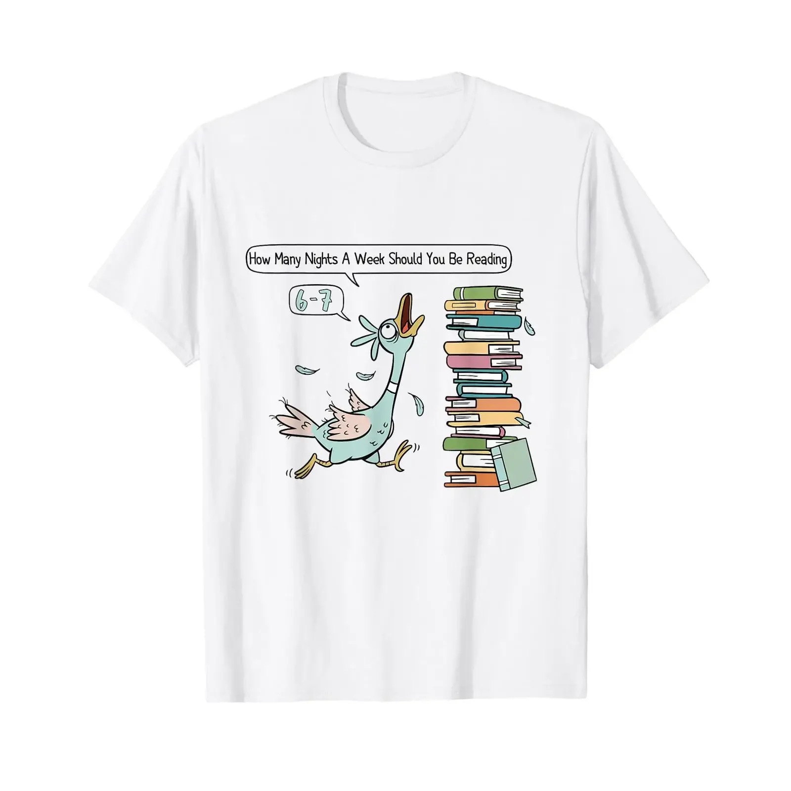 How Many Nights A Week Should You Be Reading 6 7 T Shirt vintage Washed Breathable Versatile designer clothes Comfortable
